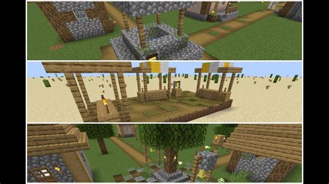 How to build Minecraft Village Town Centers 1, 2 & 3 (1.14 plains .